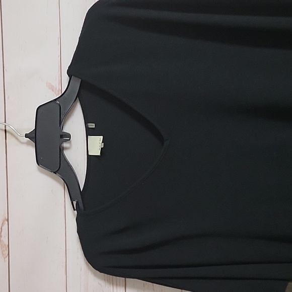 ECRU Womens Colorblock Poncho Knit Suede Tunic V Neck Blouse Top Med - Picture 3 of 5